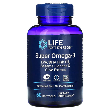 Life Extension Super Omega 3 60 капсул