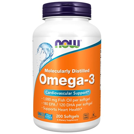 NOW Omega 3 200 капсул