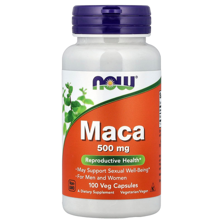 NOW Maca 500mg 100 капсул