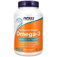 NOW Omega 3 200 капсул